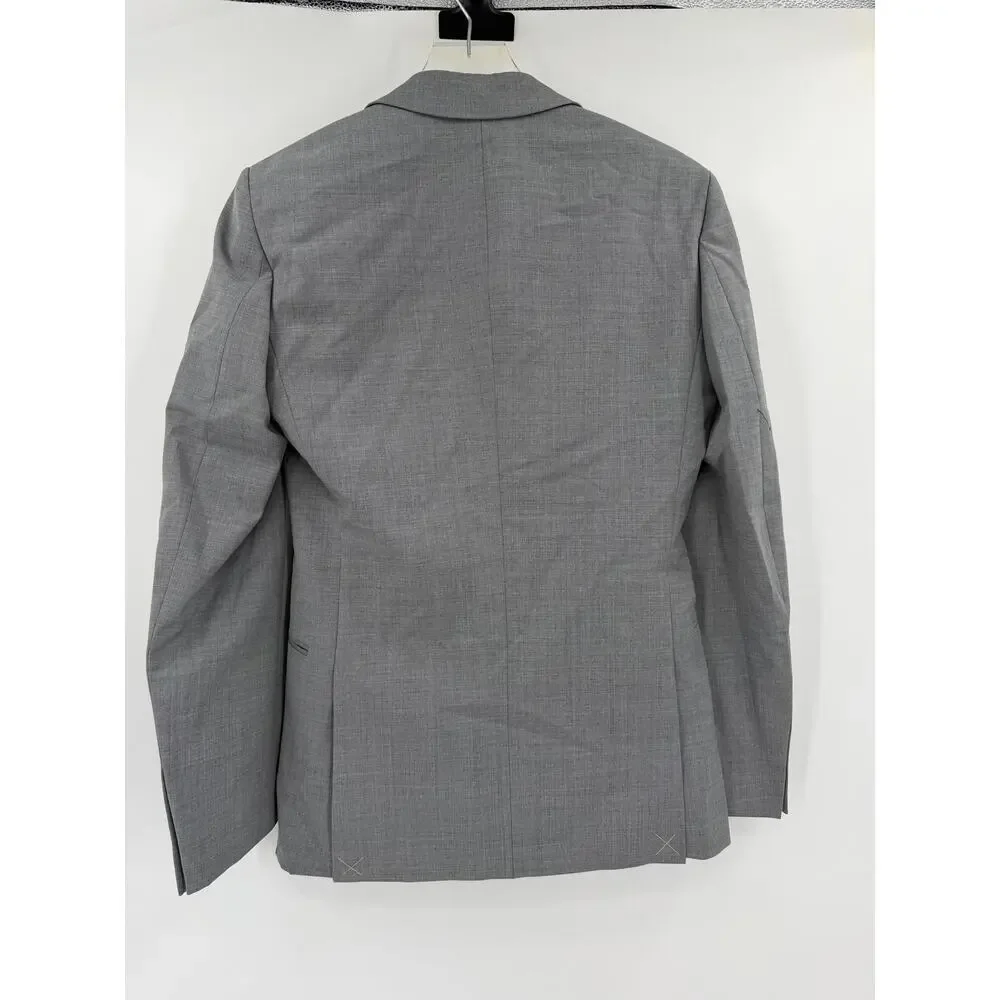 REISS Blazer Size 36 NEW Gray Pray Slim Fit Single Breasted Wool $250 Jacket